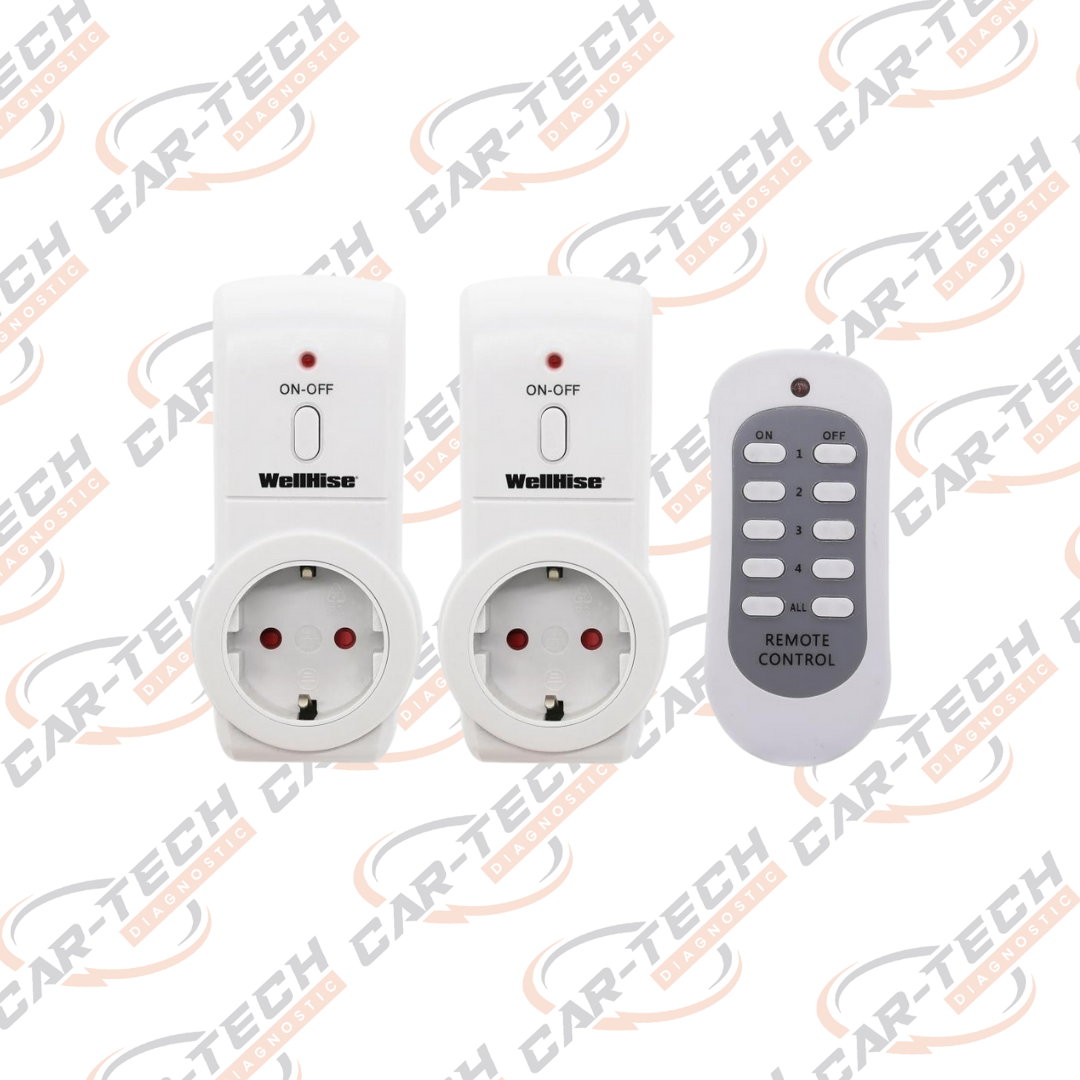 2'li Uzaktan Kumandalı Priz - WL-228 WELLHISE KWE-YK02-GR 2+1