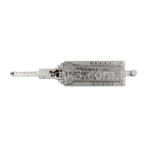 Original Lishi 2-in-1 Pick Decoder Tool NSN14+AG 10 Cuts for Nissan Ford Subaru Ignition Anti Glare Type