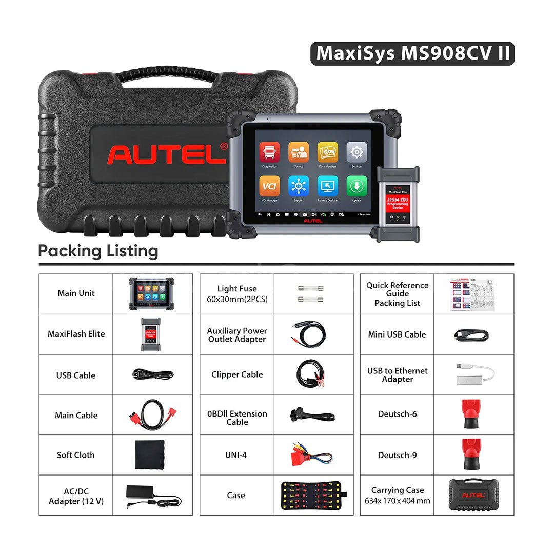 AUTEL MaxiSYS MS908CV II Ağır Vasıta Arıza Tespit Cihazı - Görsel 6