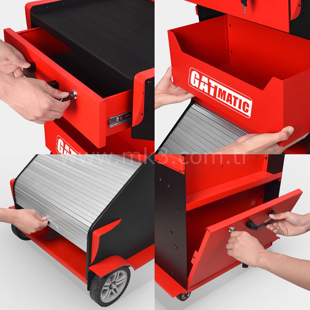 GATmatic GEC403 Yeni Görünümlü Çok İşlevli Alet Arabası - Görsel 5