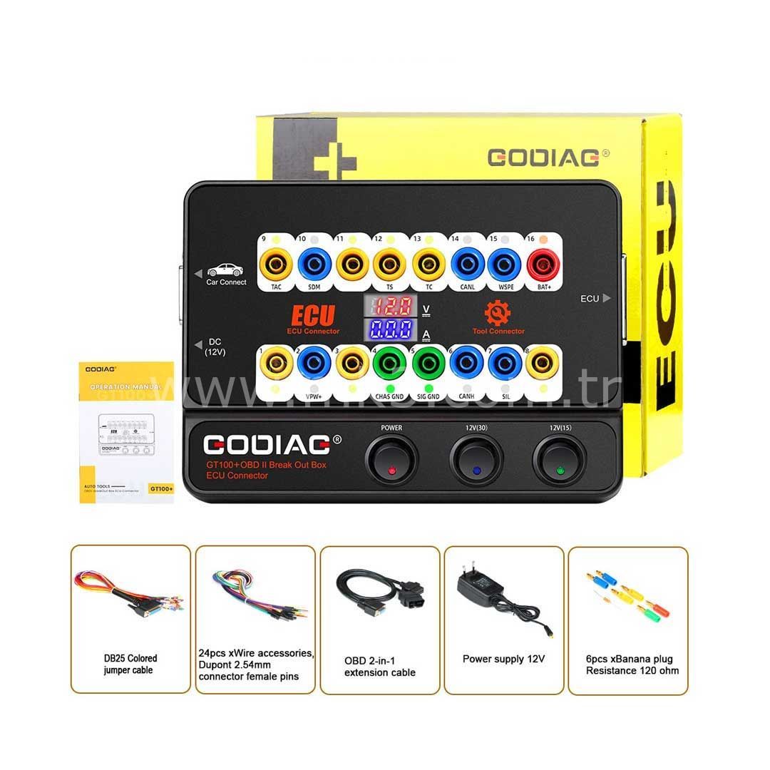 GODIAG GT100 + Yeni Nesil OBD IIElektronik Akım Göstergeli Ecu Konnektörü (Otomatik Araçlar) - Görsel 2