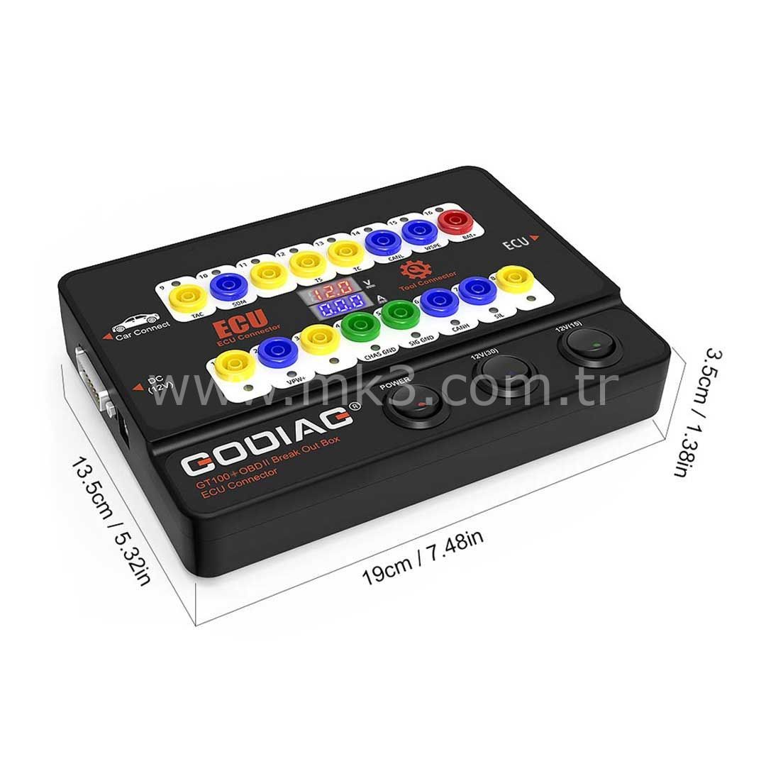 GODIAG GT100 + Yeni Nesil OBD IIElektronik Akım Göstergeli Ecu Konnektörü (Otomatik Araçlar) - Görsel 3