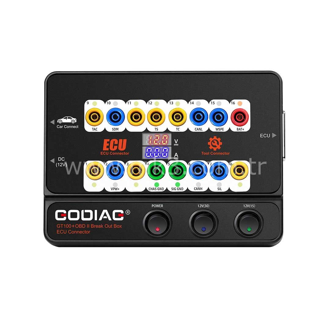 GODIAG GT100 + Yeni Nesil OBD IIElektronik Akım Göstergeli Ecu Konnektörü (Otomatik Araçlar)