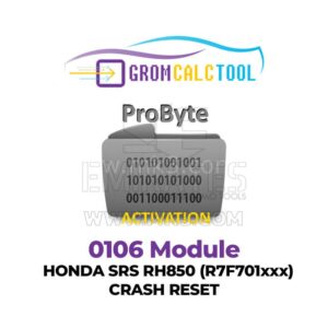 GromCalcTool 0106 Modülü Honda SRS RH850 (R7F701xxx) Çökme Sıfırlama