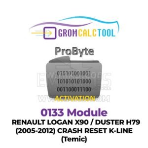 GromCalcTool 0133 Modülü Renault Logan X90 / Duster H79 (2005-2012) Çarpışma Sıfırlama K-line (Temic)