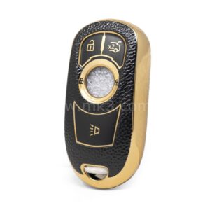 NANO Yüksek Kalite Altın Deri Kumanda Kılıfı Buick 4 Buton Siyah Renk BK-A13J5