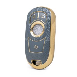 NANO Yüksek Kalite Altın Deri Kumanda Kılıfı Buick 4 Buton Gri Renk BK-A13J5