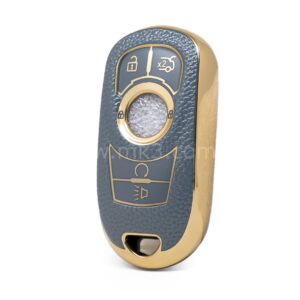 NANO Yüksek Kalite Altın Deri Kumanda Kılıfı Buick 5 Buton Gri Renk BK-A13J6